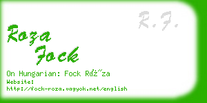 roza fock business card